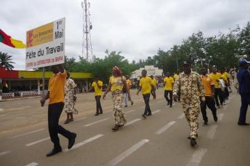 L'équipe du Centre Distribution de Bafia pendant le défilé