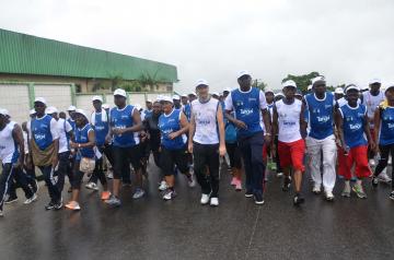 Journée sportive SABC 2016 à Douala, Francis Batista en tête de la  marche
